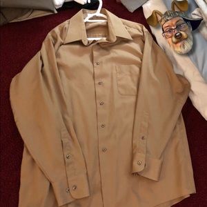 Geoffrey Beene Mens Sateen Wrinkle Free Dress Shirt Size L Neck 16 1/2